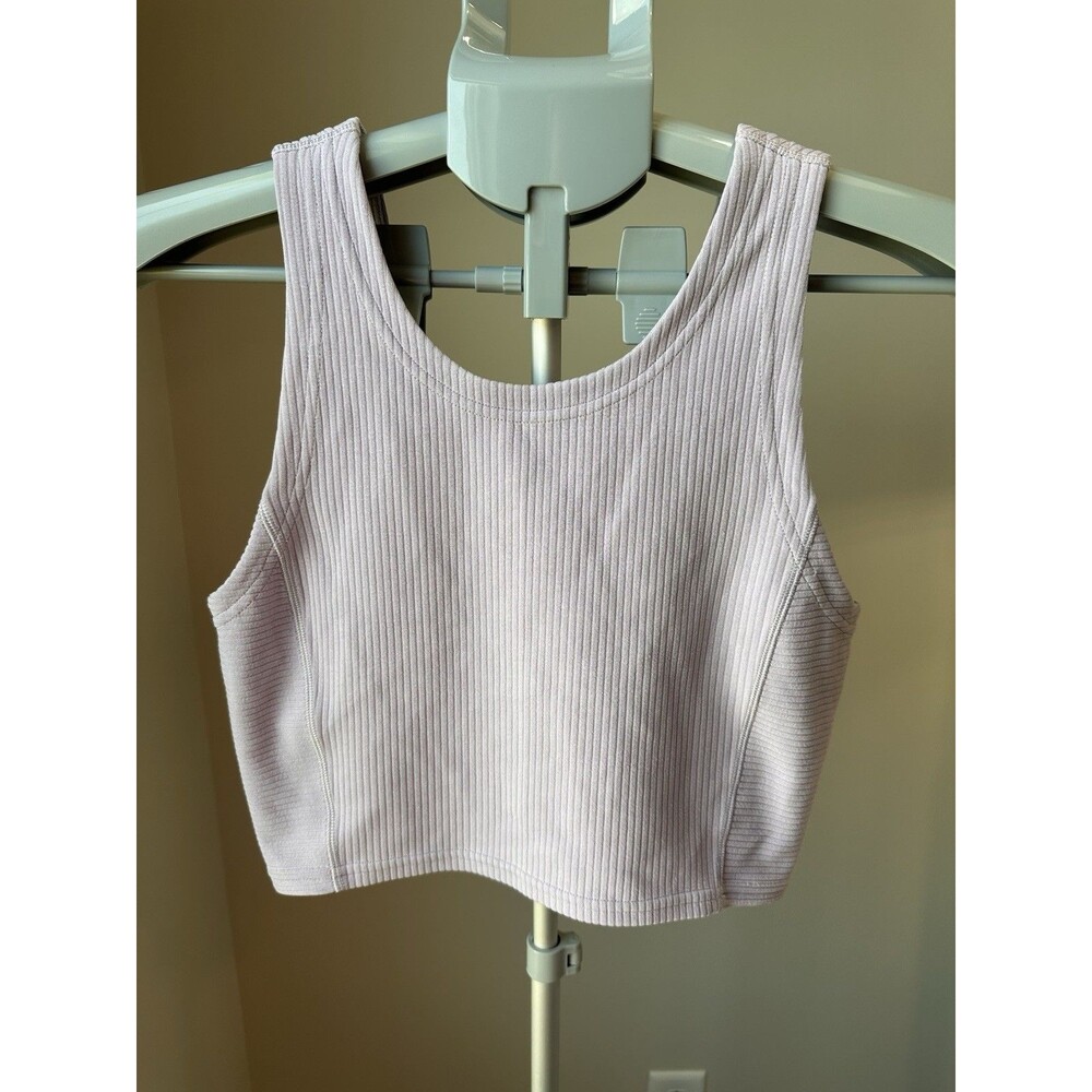Lululemon Ribbed Softstreme Cropped Tank Top Lilac Lavender Purple Size 4 - Picture 2 of 6